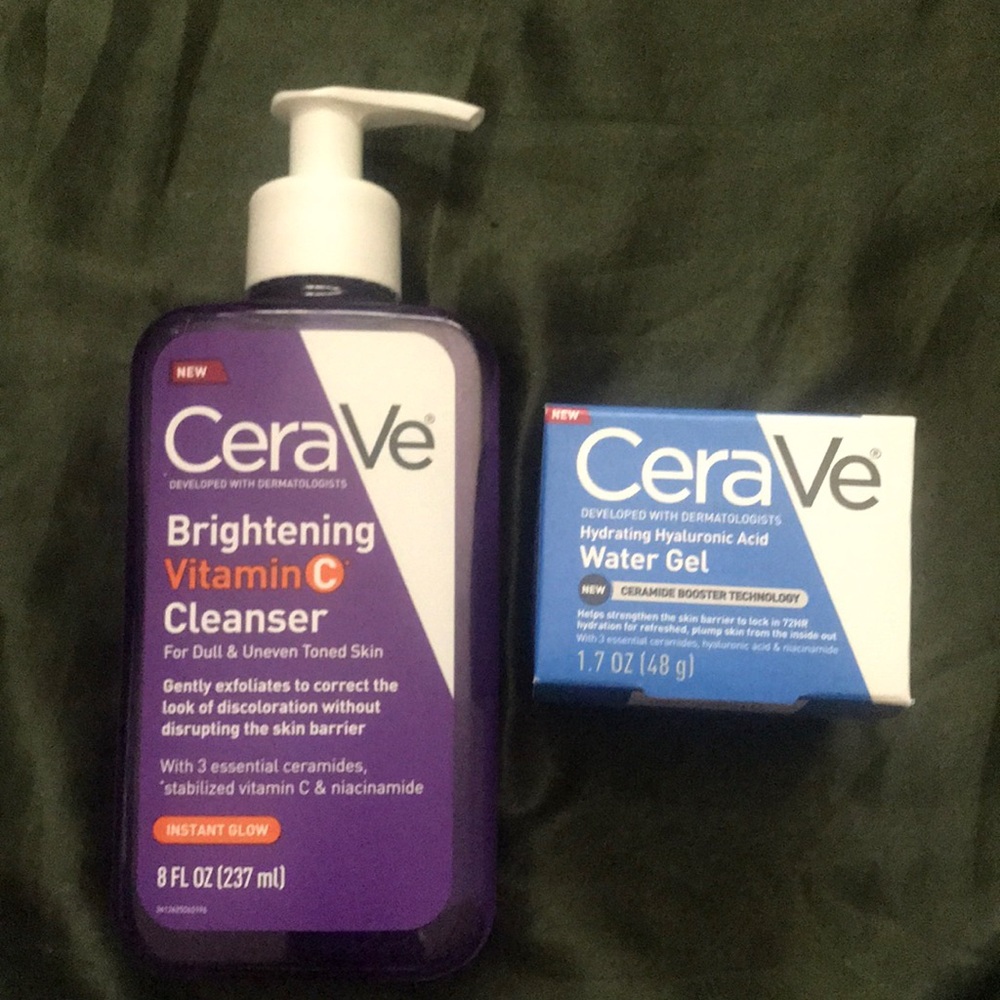 CeraVe Brightening Vitamin C Cleanser & Water Gel (combo)